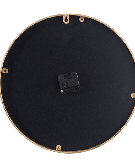 2" Round Gold And White Wood Analog Wall Clock