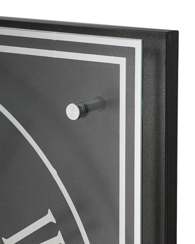 24" Black and Silver Vintage Style Gears Square Wall Clock