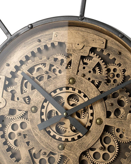 Round Decorative Gear Iron Wall Clock