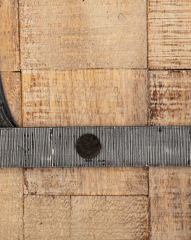 36" X 2" Brown Mango Wood Square Hanging Tapestry