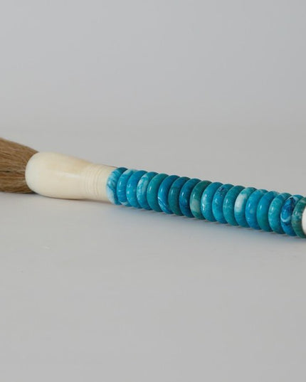 Shades of Aqua Jade Abacus Disc Decorative Calligraphy Brush