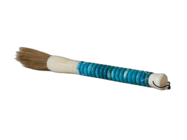Shades of Aqua Jade Abacus Disc Decorative Calligraphy Brush
