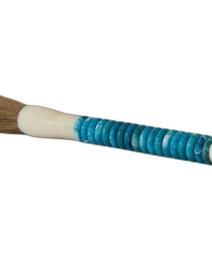 Shades of Aqua Jade Abacus Disc Decorative Calligraphy Brush