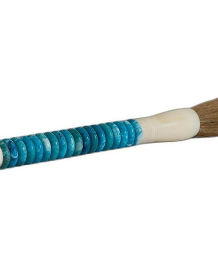 Shades of Aqua Jade Abacus Disc Decorative Calligraphy Brush