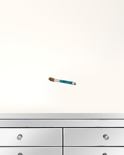 Shades of Aqua Jade Abacus Disc Decorative Calligraphy Brush