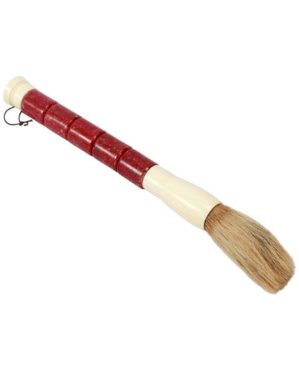Red Spotted Jade Sectioned Decorative Calligraphy Brush