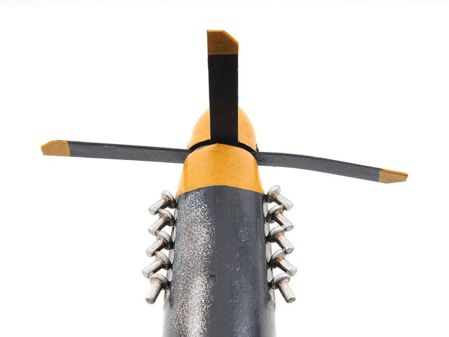 6" Grey Mustang Metal Hand Painted Decorative Airplane