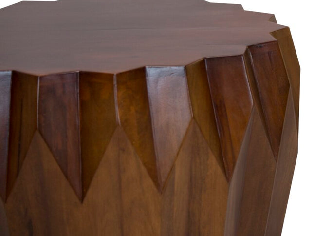 29" Brown Solid Wood Octagon Coffee Table