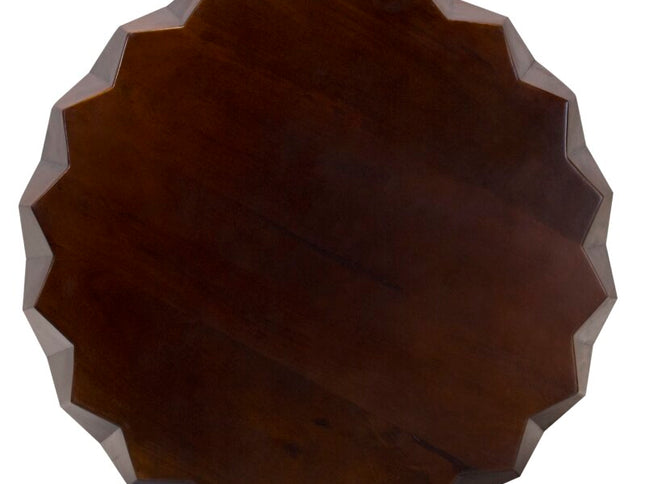 29" Brown Solid Wood Octagon Coffee Table