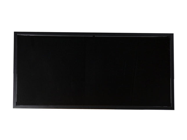42" Black Glass Faux Marble And Metal Coffee Table With Shelf