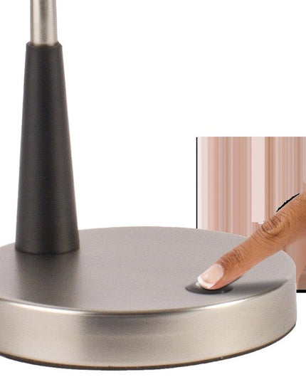 Black Matte and Silver LED Adjustable Desk Lamp