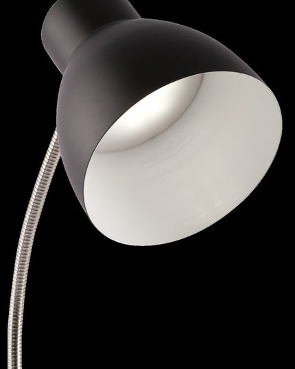 Black Matte and Silver LED Adjustable Desk Lamp