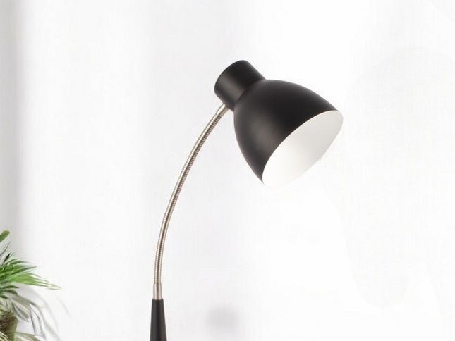 Black Matte and Silver LED Adjustable Desk Lamp