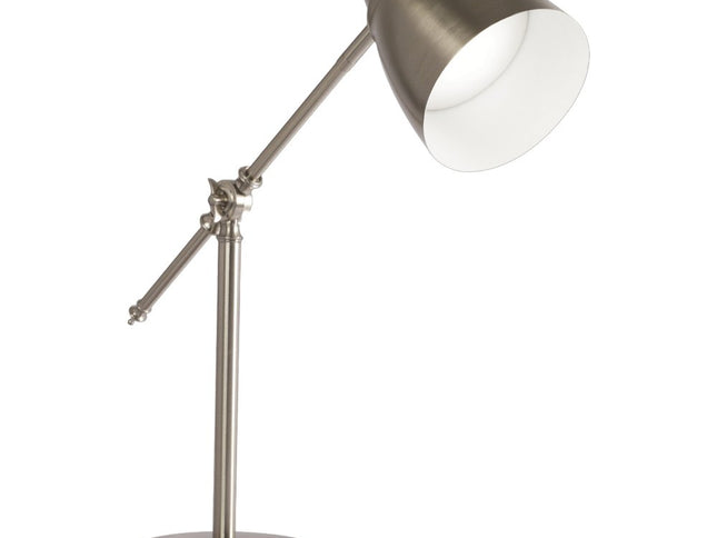 Brushed Silver LED Adjustable Desk Lamp