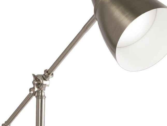Brushed Silver LED Adjustable Desk Lamp