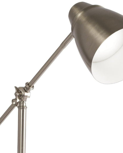 Brushed Silver LED Adjustable Desk Lamp