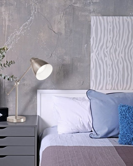 Brushed Silver LED Adjustable Desk Lamp