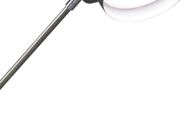18" Nickel Metal Adjustable Swing Arm LED Desk Lamp With USB