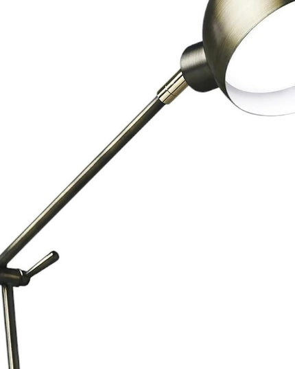 18" Antiqued Bronze Adjustable Swing Arm Desk Lamp USB With Antiqued Bronze Shade