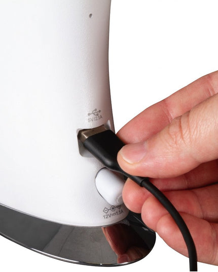 Contemporary White Sanitizing LED Desk Lamp