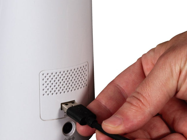 Contemporary White Sanitizing and Charging LED Desk Lamp