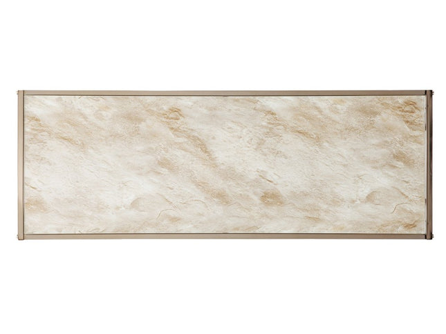 44" Champagne and Gold Faux Marble Frame Console Table