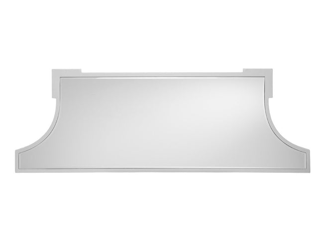 45" Silver Mirrored Glass Free Form Console Table