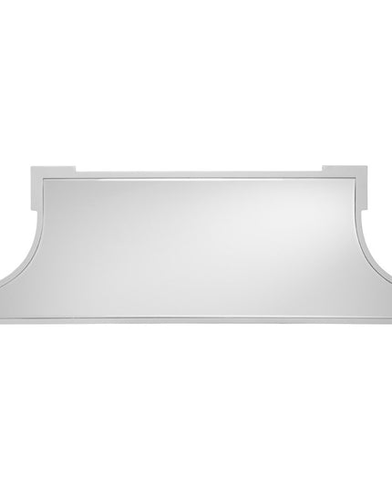 45" Silver Mirrored Glass Free Form Console Table