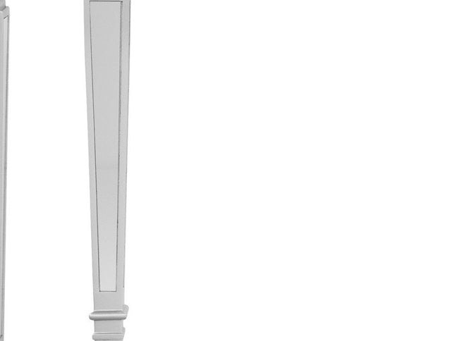 45" Silver Mirrored Glass Free Form Console Table