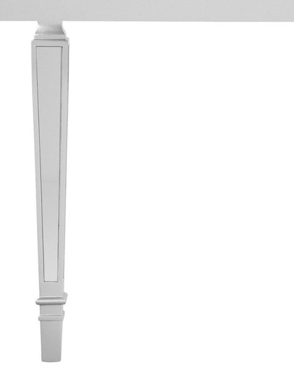 45" Silver Mirrored Glass Free Form Console Table