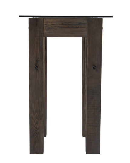 46" Clear and Gray Brown Glass Abstract Console Table