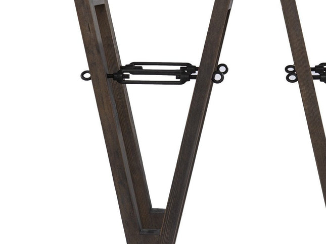 46" Clear and Gray Brown Glass Abstract Console Table