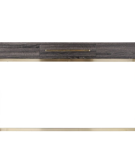 48" Gray and Gold Frame Console Table And Drawers