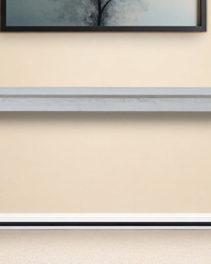 54" White and Black Distressed Sled Console Table