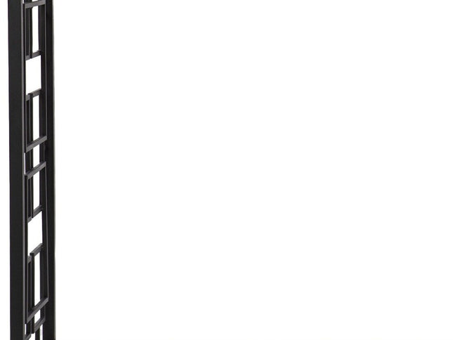 42" White and Black Glass Sled Console Table