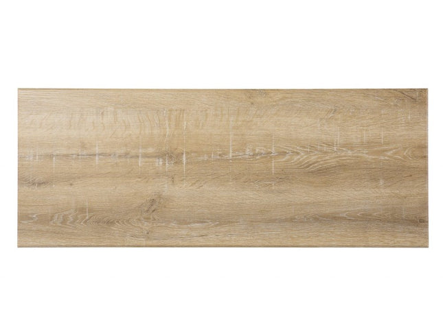 42" Natural Floor Shelf Console Table With Shelves