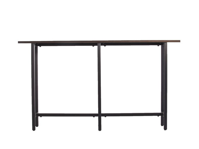 54" Espresso and Black Frame Console Table