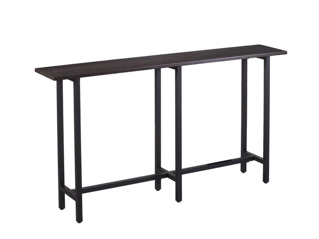 54" Espresso and Black Frame Console Table