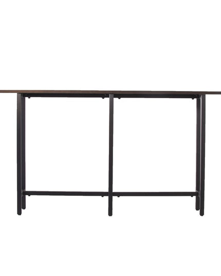 54" Espresso and Black Frame Console Table