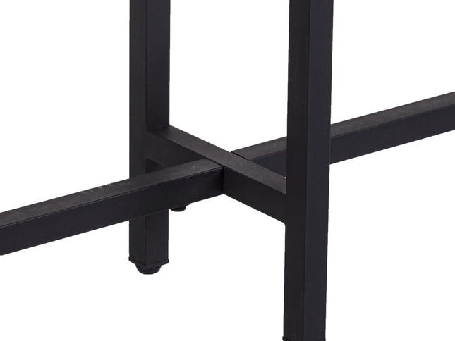 54" Espresso and Black Frame Console Table