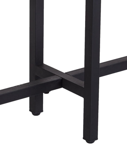 54" Espresso and Black Frame Console Table