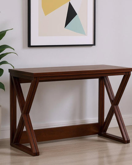 46" Brown Solid Wood A Frame Console Table