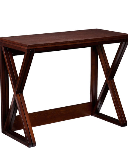 46" Brown Solid Wood A Frame Console Table