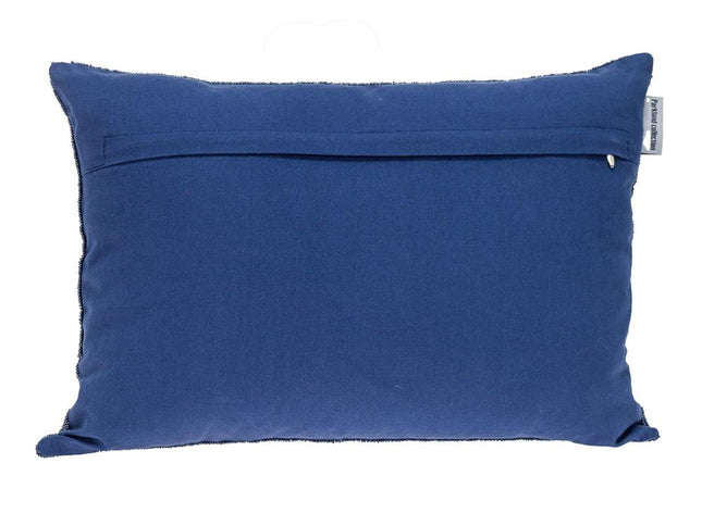 Shimmering Blue Beaded Luxury Throw Pillow