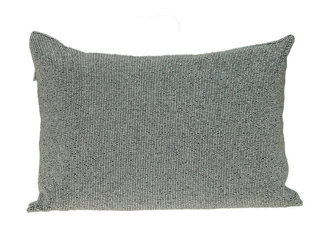 Shimmering Silver Beaded Luxury Throw Pillow