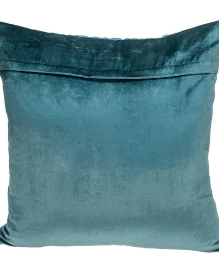 Teal Quilted Velvet Geo Decorative Throw Pillow