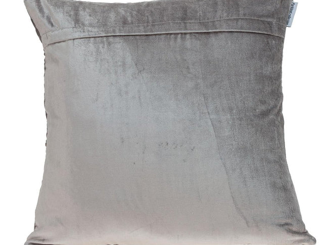 Taupe Quilted Diamonds Velvet Solid Color Throw Pillow