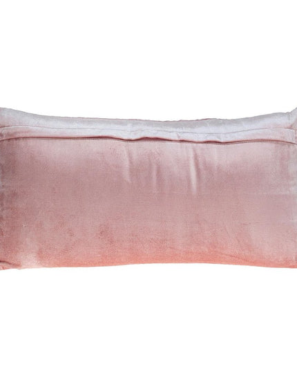 Tufted Diamonds Rose Gold Velvet Lumbar Accent Pillow