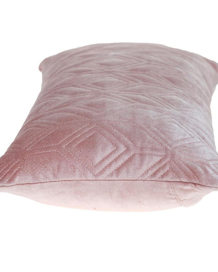Tufted Diamonds Rose Gold Velvet Lumbar Accent Pillow