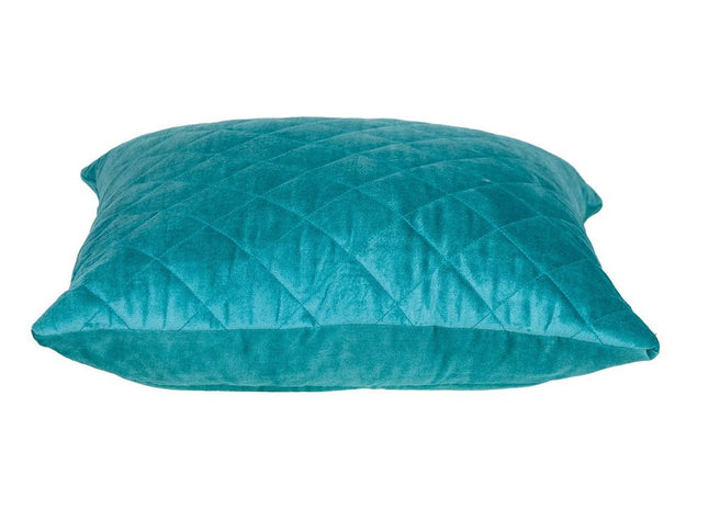 Tufted Diamond Aqua Transitional Square Pillow